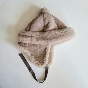 Kids sheepskin winter hat